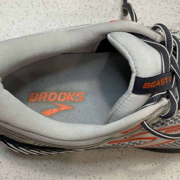 Brooks Beast GTS 23 Men’s 11.5 D Gray Orange Excellent Used Condition - Picture 10 of 15